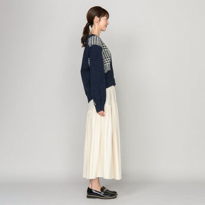 グレンチェックカーディガン