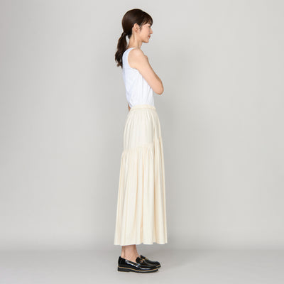 レザーライクギャザースカート