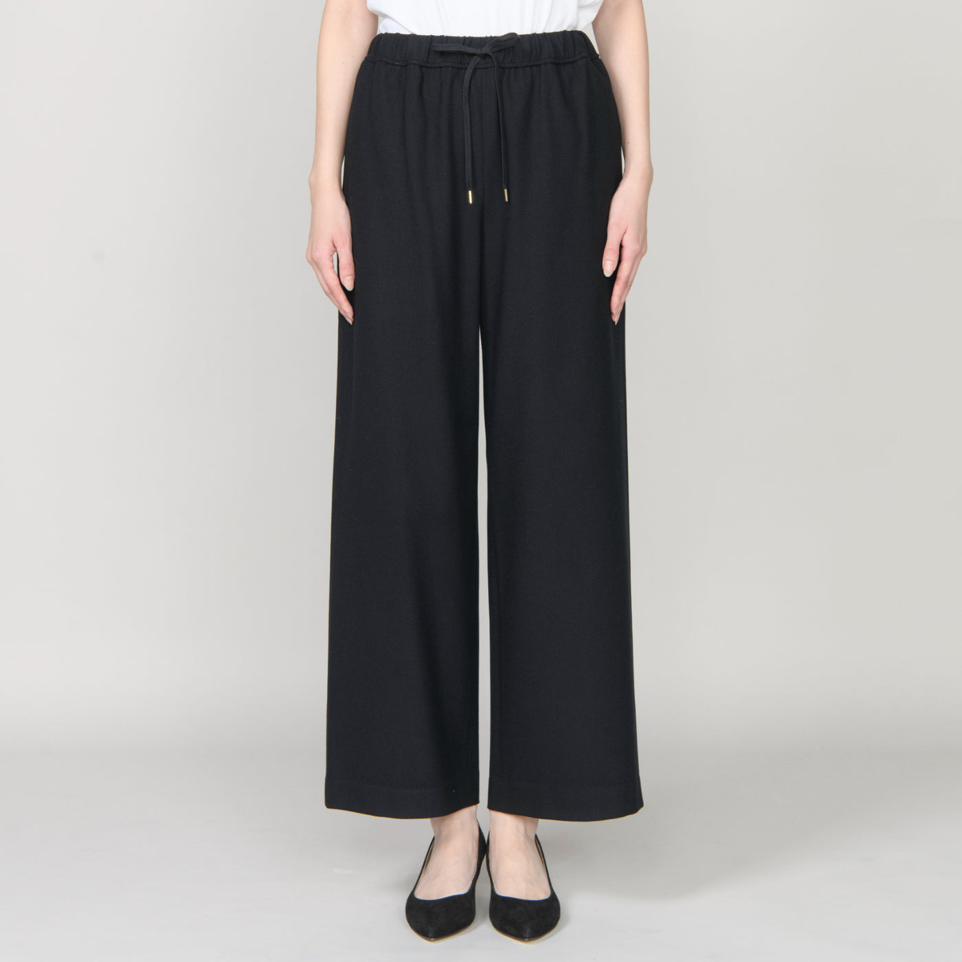 カシミヤタッチ両面起毛ストレートパンツ