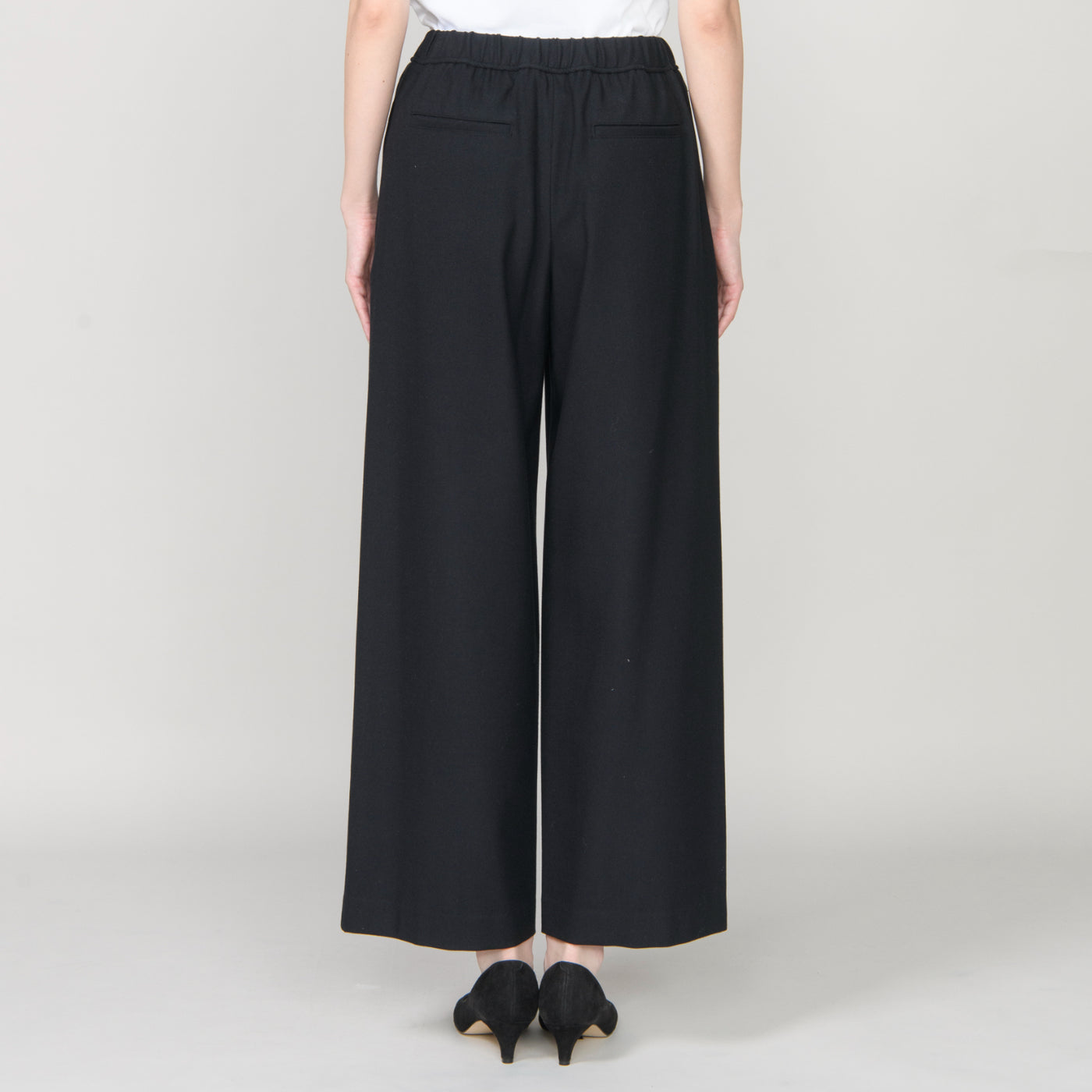 カシミヤタッチ両面起毛ストレートパンツ