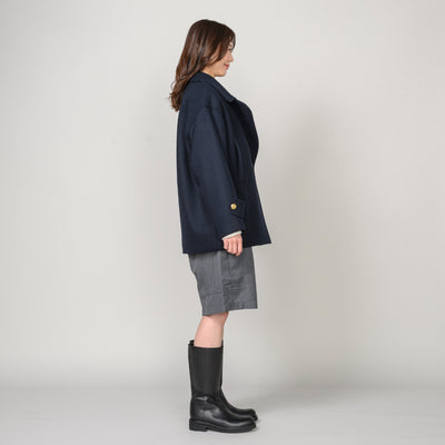 スタンドカラーピーコート
