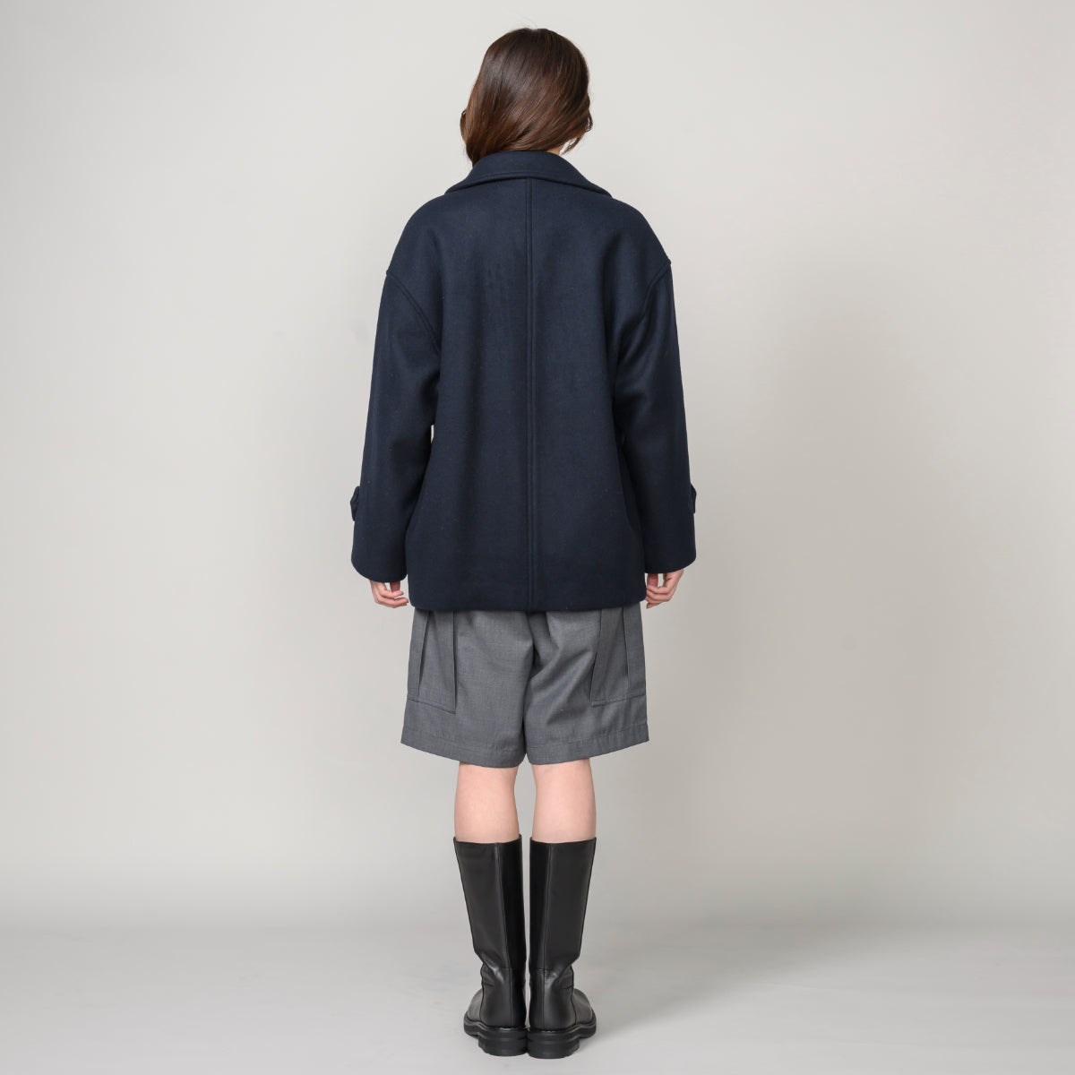 スタンドカラーピーコート