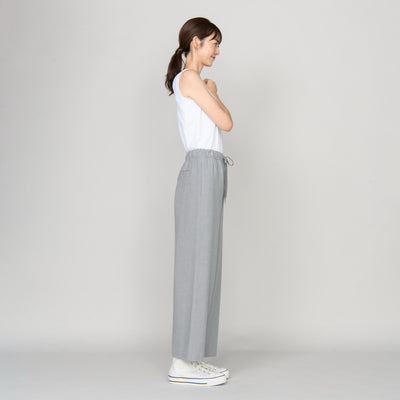 カシミヤタッチ両面起毛ストレートパンツ