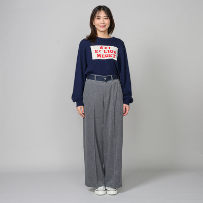 コーデュロイ×デニムベルトパンツ