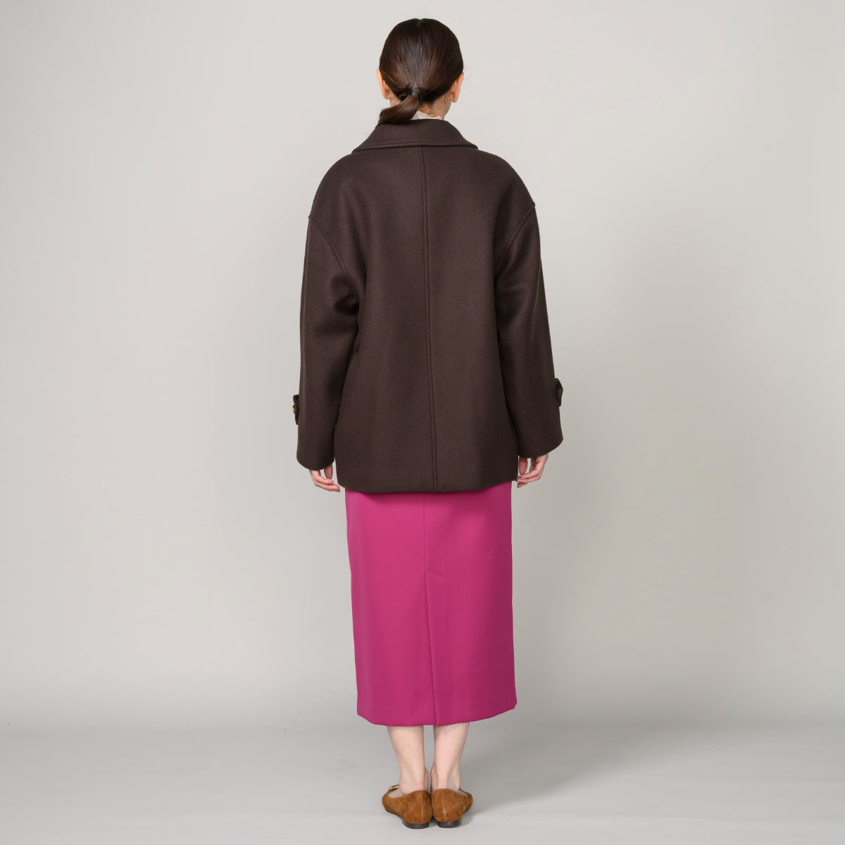 スタンドカラーピーコート