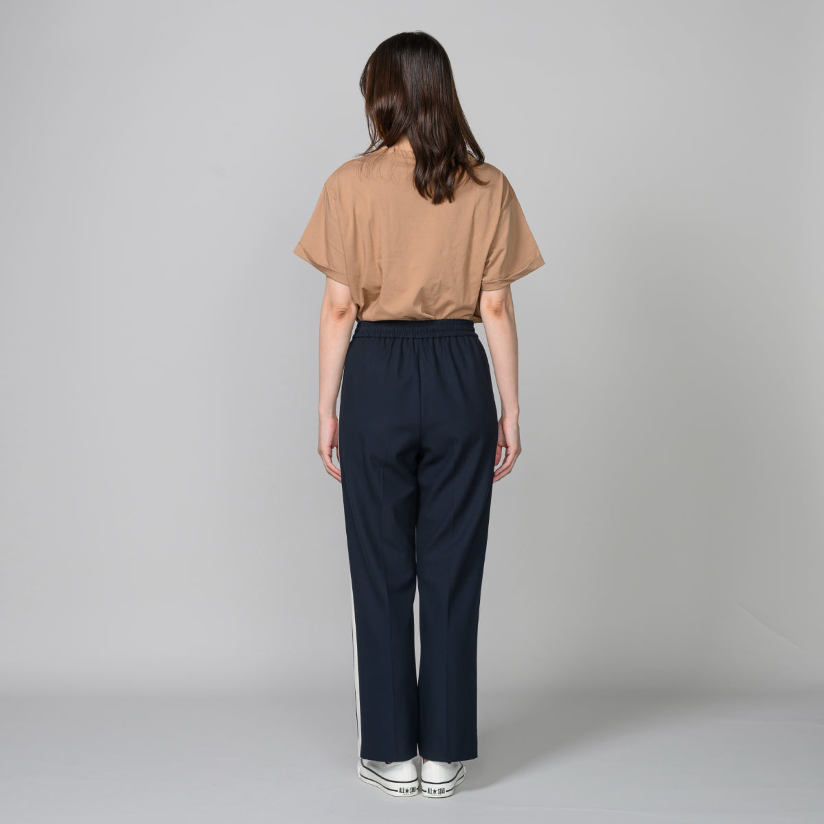 同素材切替ライン入りパンツ