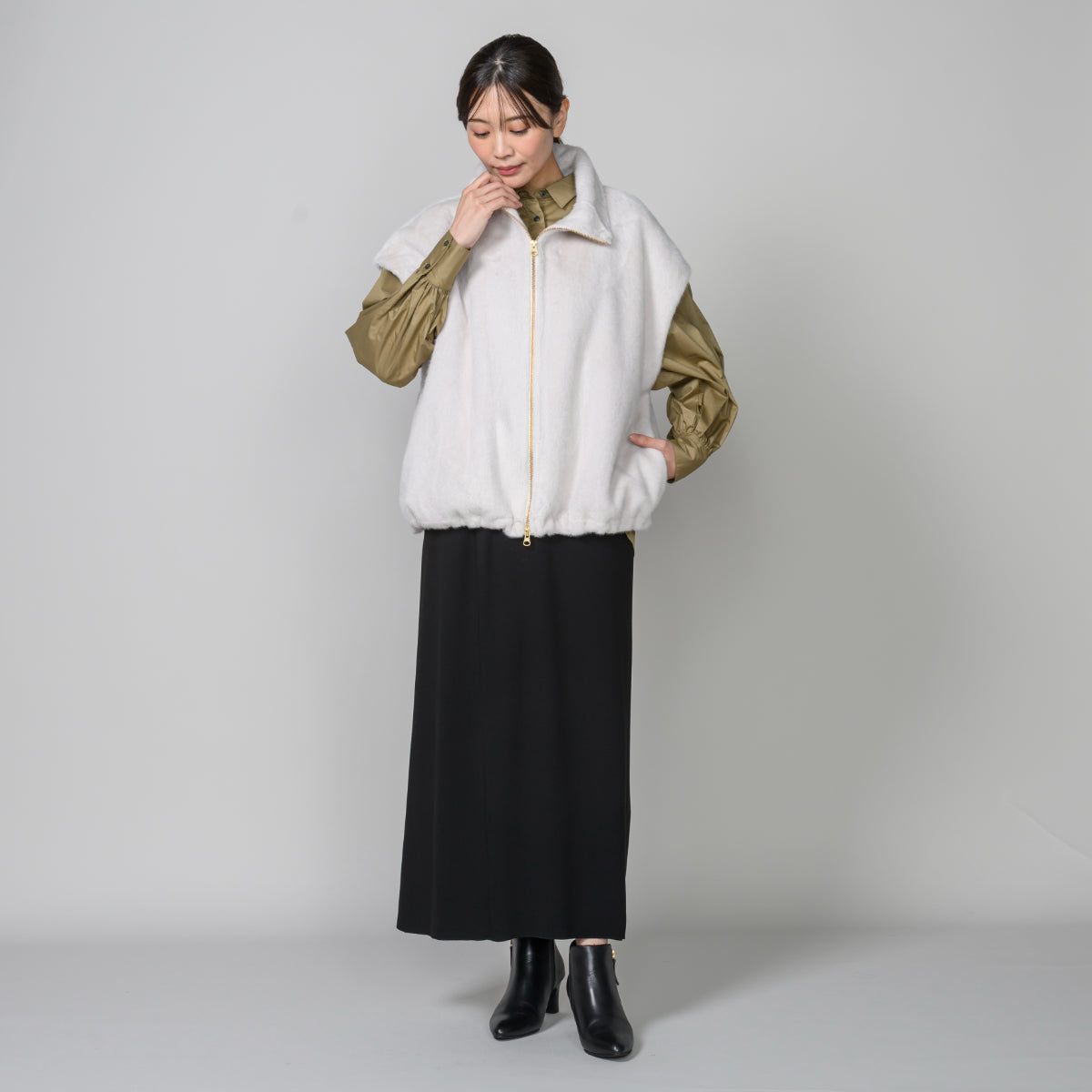 スタンドカラーファージレ