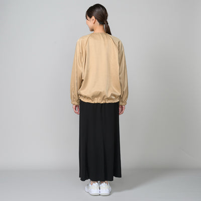 サテンジップブルゾン