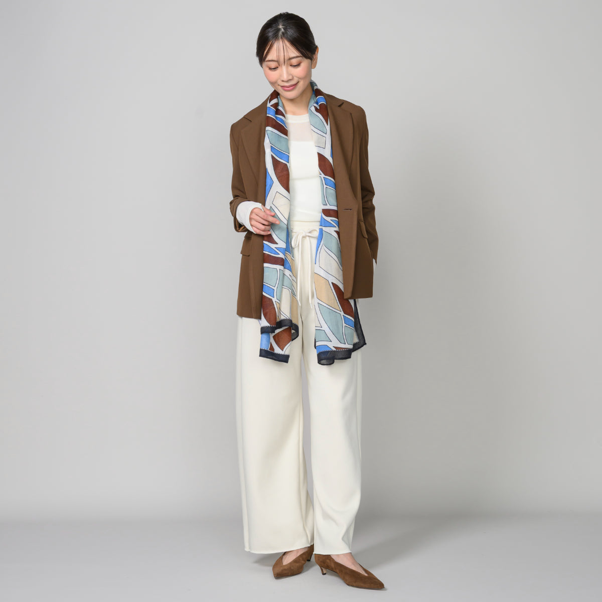 ステンドグラス風ロングスカーフ