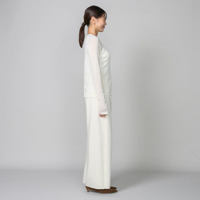 サムホール付きシースルーロングTシャツ