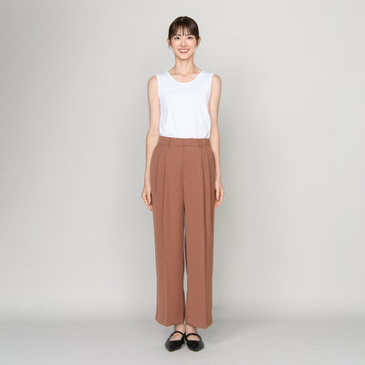 ピーチサテンストレートパンツ