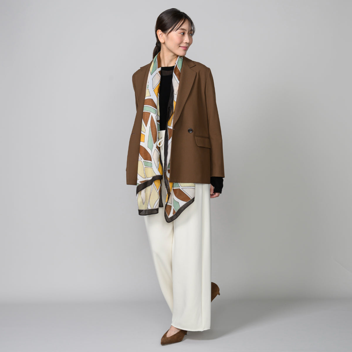 ステンドグラス風ロングスカーフ