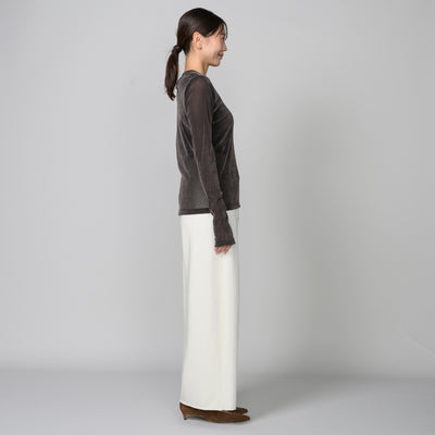 サムホール付きシースルーロングTシャツ