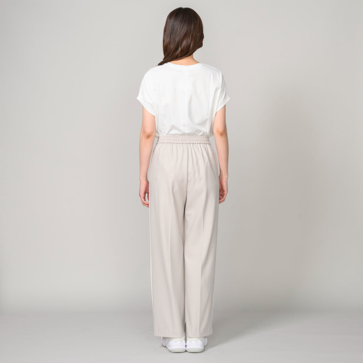 同素材切替ライン入りパンツ