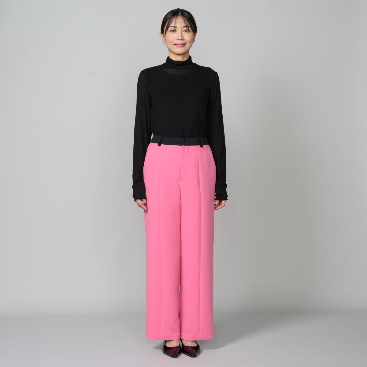 ベルト部分バイカラーパンツ