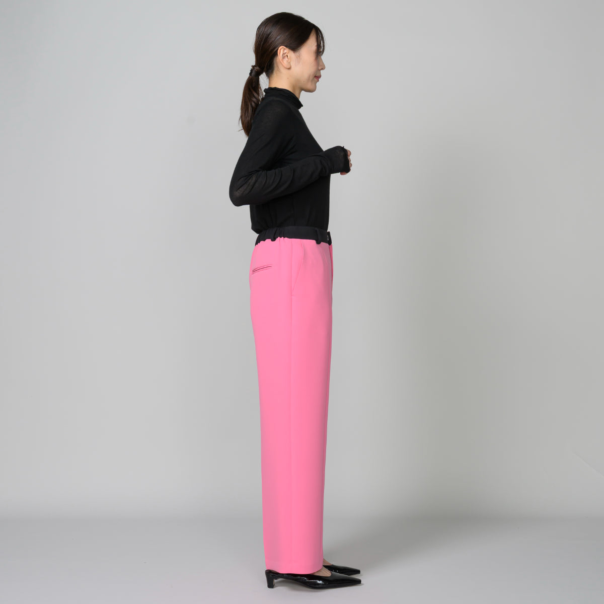 ベルト部分バイカラーパンツ