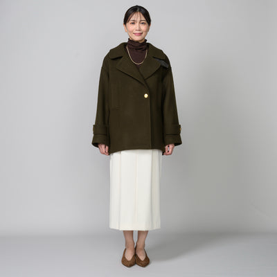 スタンドカラーピーコート