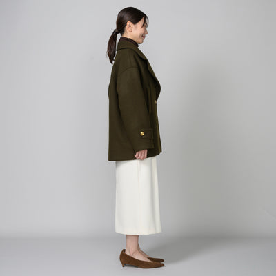 スタンドカラーピーコート