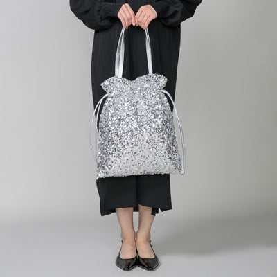 スパンコール巾着トートバッグ(A4対応)