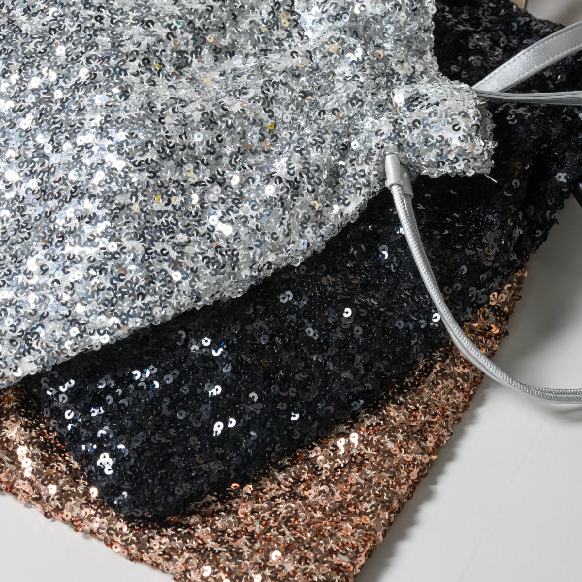 スパンコール巾着トートバッグ(A4対応)