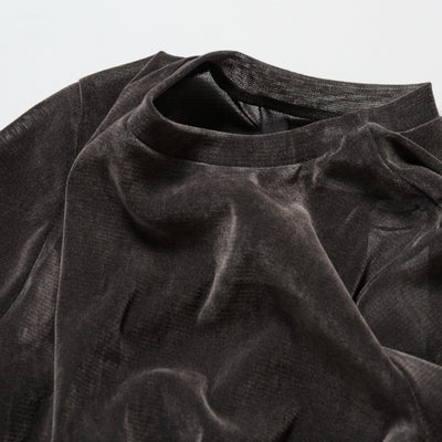 サムホール付きシースルーロングTシャツ